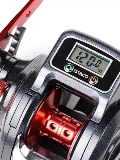 6.3:1 13+1BB Fishing Reel Left / Right Hand Low Profile Line Counter Fishing Tackle Gear with Digital Display Carretilha Pesca