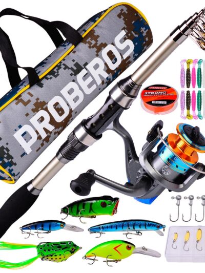 Telescopic Fishing Rod and Reel Combos Full Kit