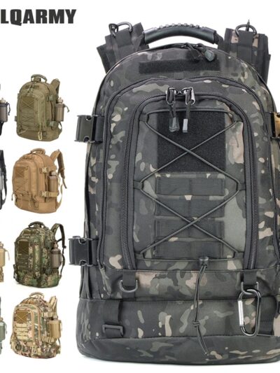 60L Military Tactical Backpack Army Molle Assault Rucksack 3P Outdoor Travel Hiking Rucksacks Camping Hunting Climbing Bags